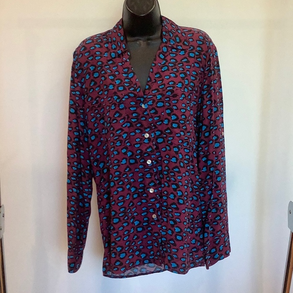 Anthropologie 4Our Dreamers Plum Blouse, Size Small